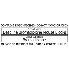 Bait Station Warning Label - Deadline